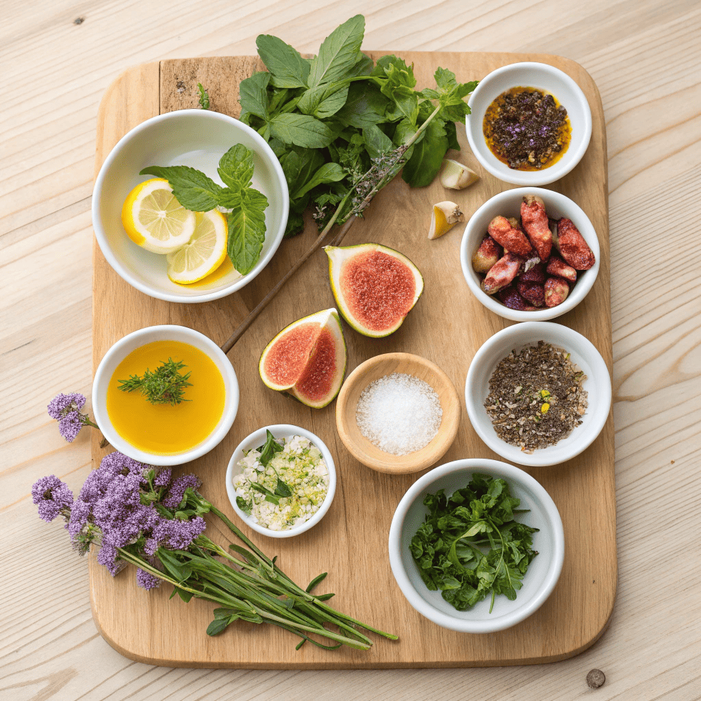 Butter Board Recipe – Justine Doiron’s Viral Party Starter 6 Butter board ingredients on table