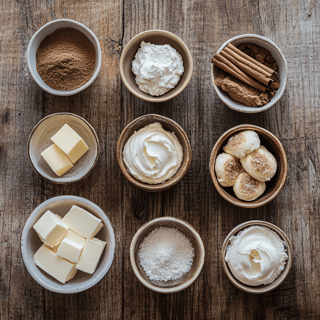 Ingredients for Hawaiian Roll Cinnamon Rolls