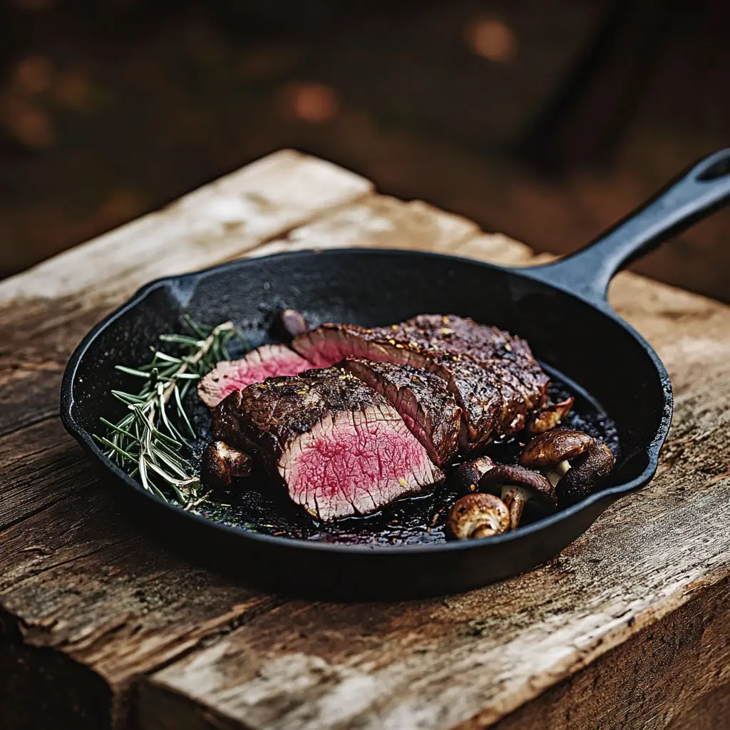 Venison backstrap recipes cooked in cast iron