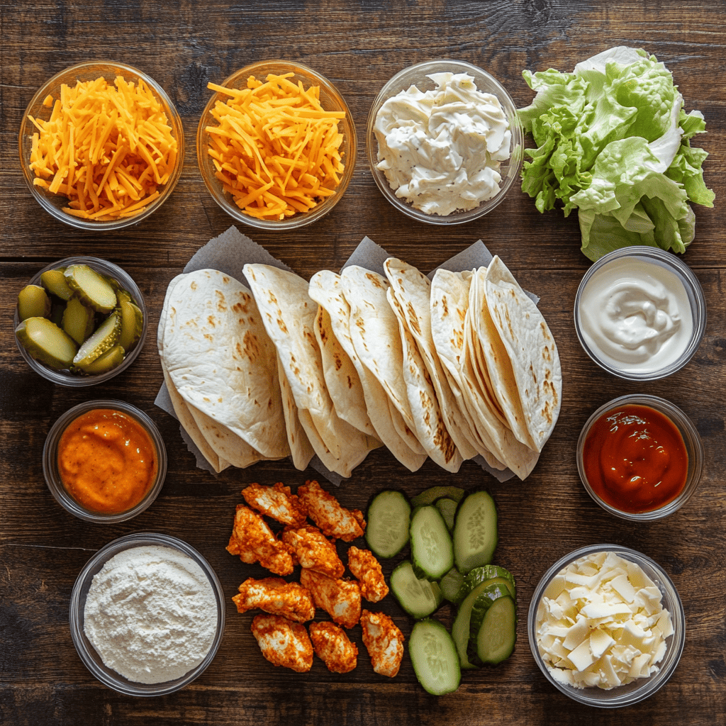 Ingredients for Popeyes Chicken Wrap