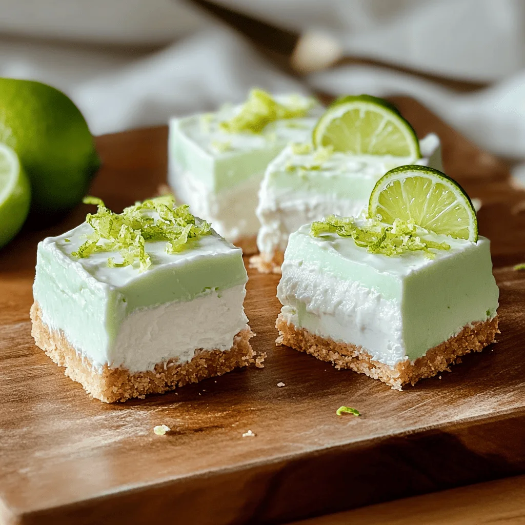 No-bake key lime fluff bars with condensed milk