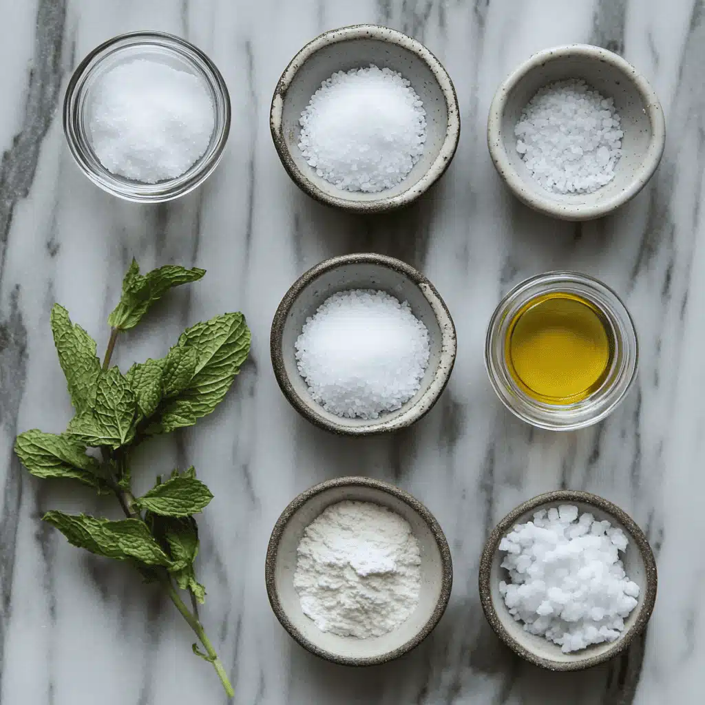 Ingredients for natural toothpaste recipe