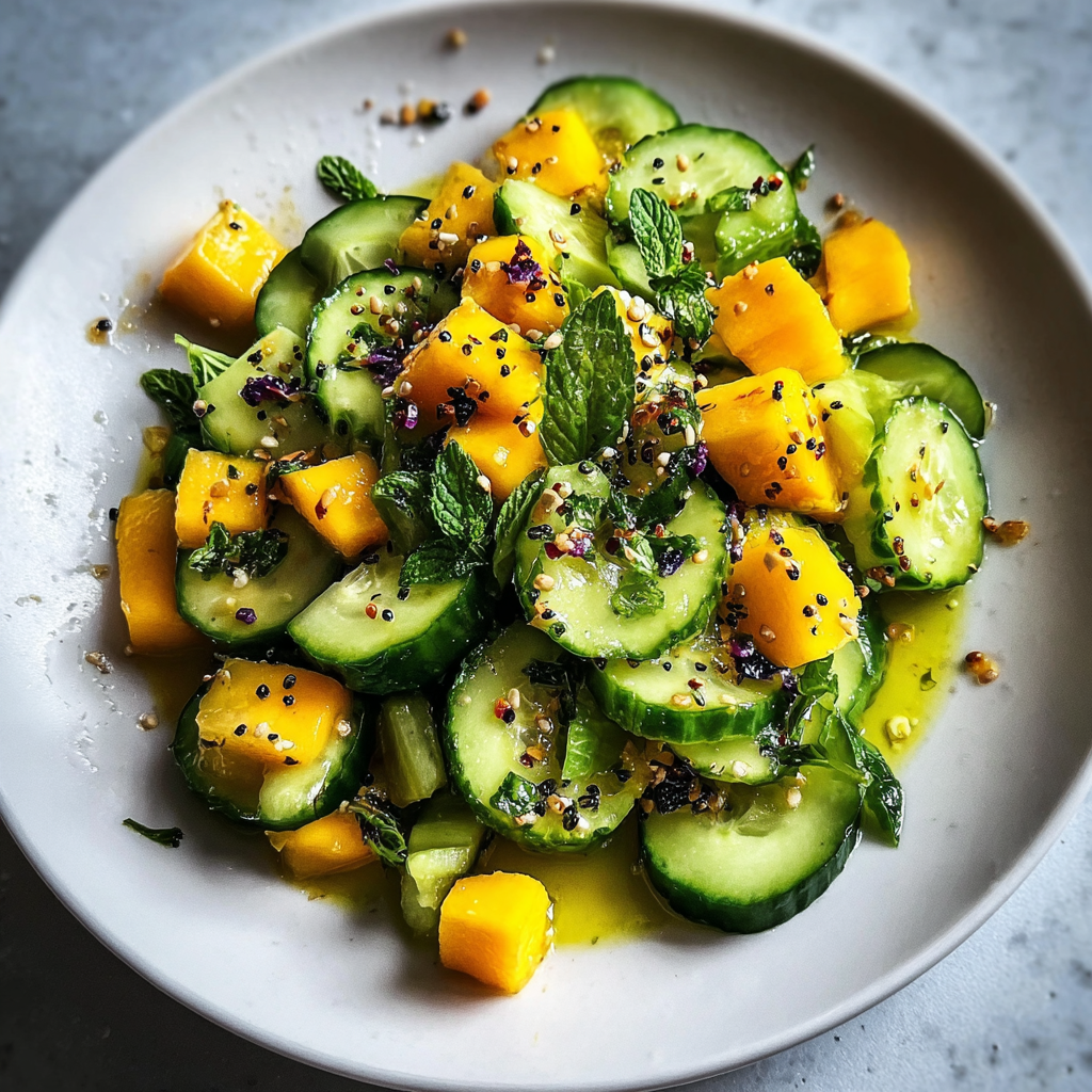 Mango Cucumber Salad with Sweet and Crisp Flavors