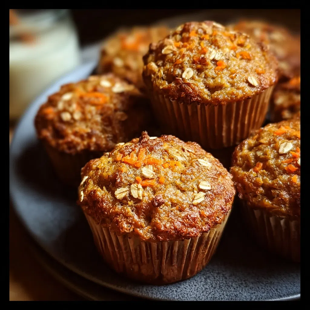 Carrot Oatmeal Muffins for Breakfast or Snacks