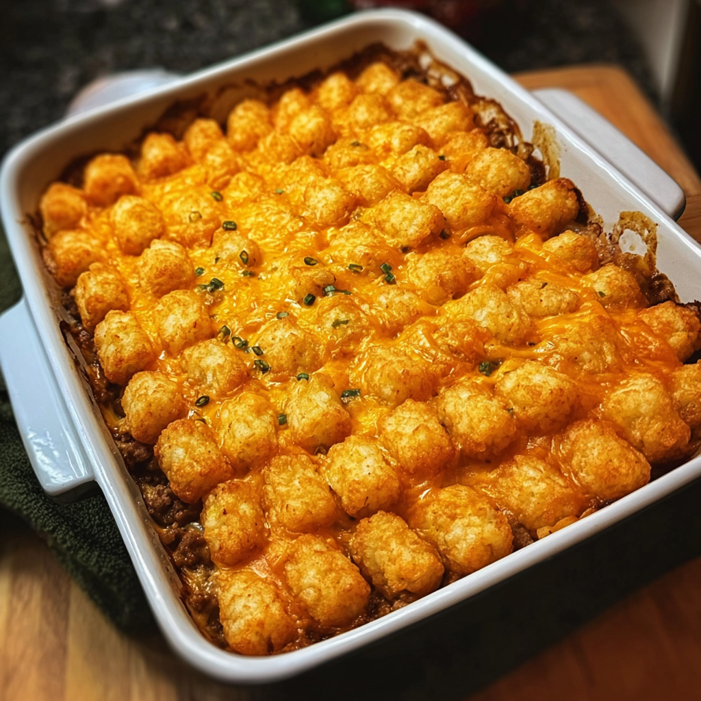 Tater Tot Casserole: Quick, Comforting, and Crispy Perfection