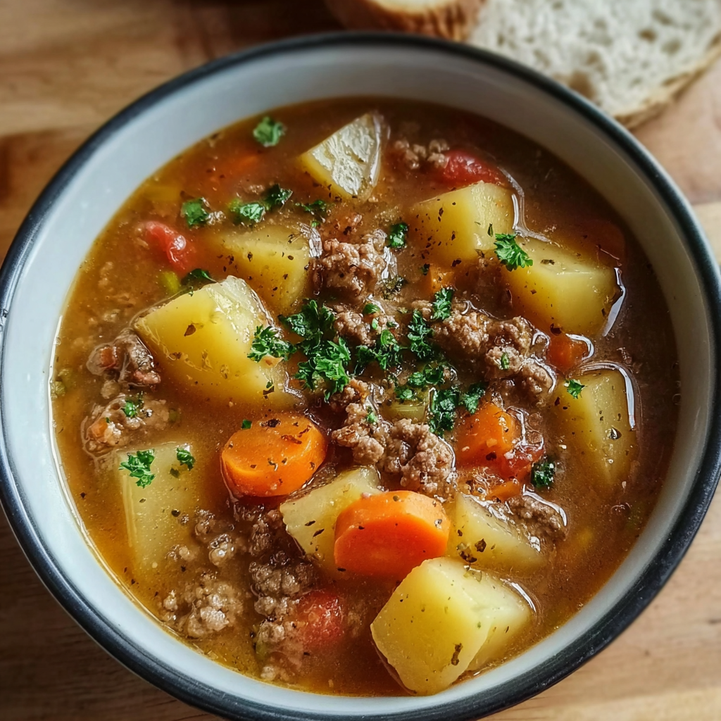 Crock Pot Hamburger Potato Soup Recipe