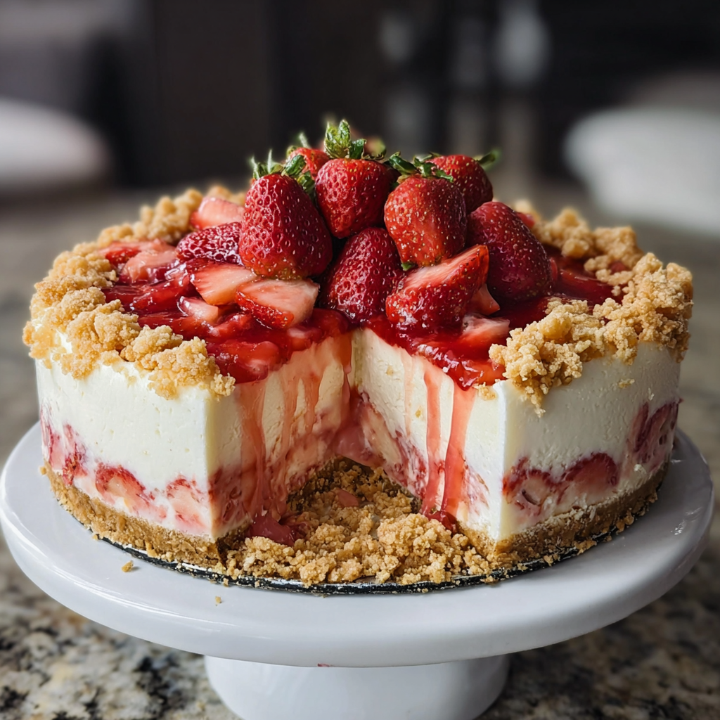 Strawberry Crunch Cheesecake