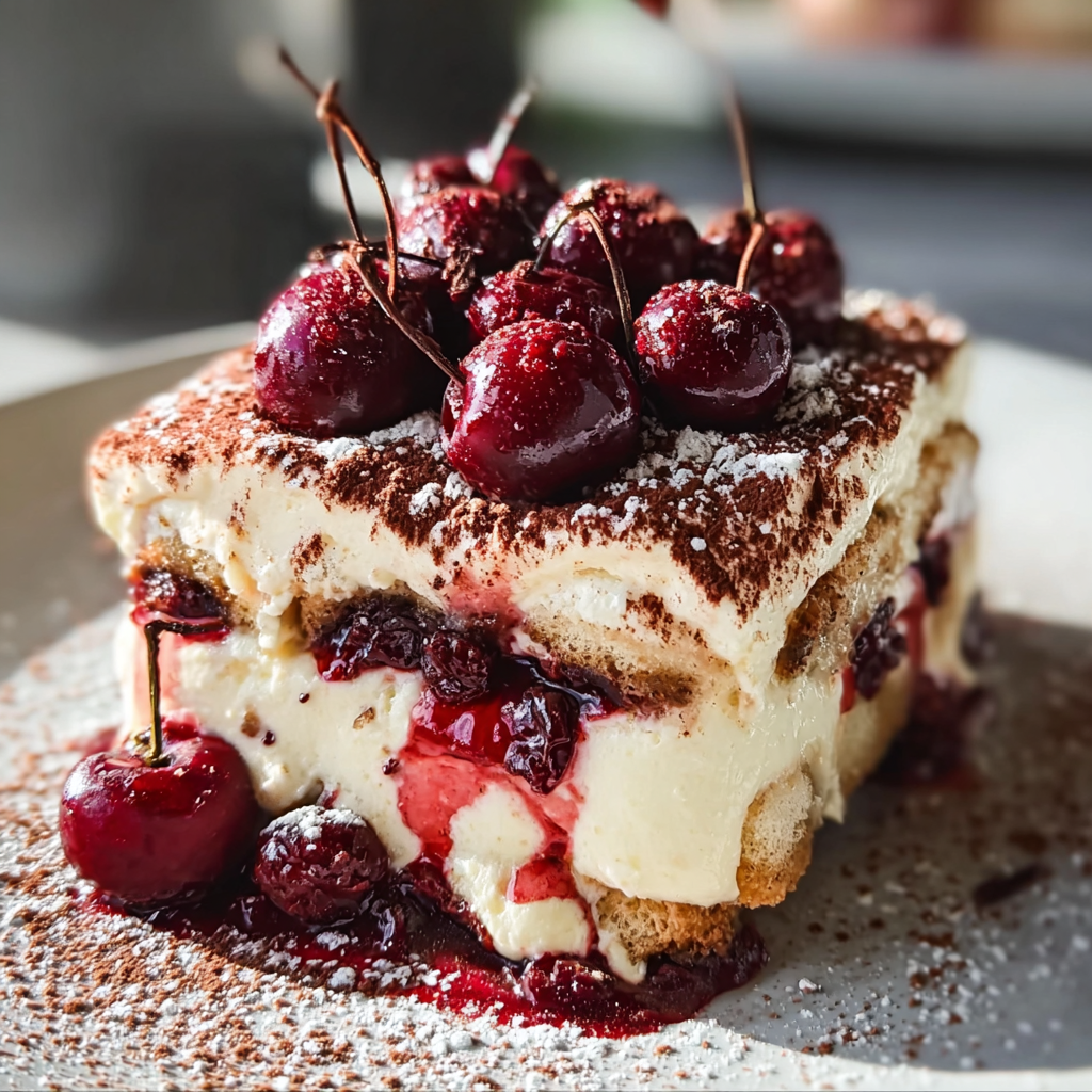 Cherry Amaretto Tiramisu Recipe