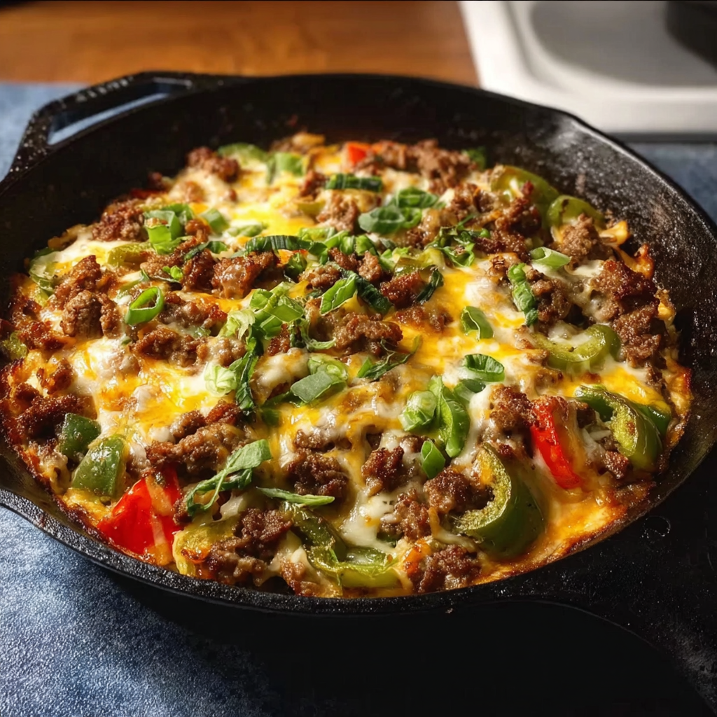 Philly Cheese Beef Skillet: A Classic Diner-Inspired Dish