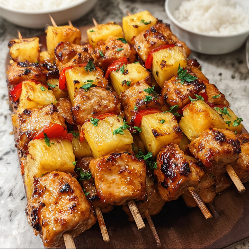 Baked Pineapple Chicken Kabobs: Sweet and Savory Skewers