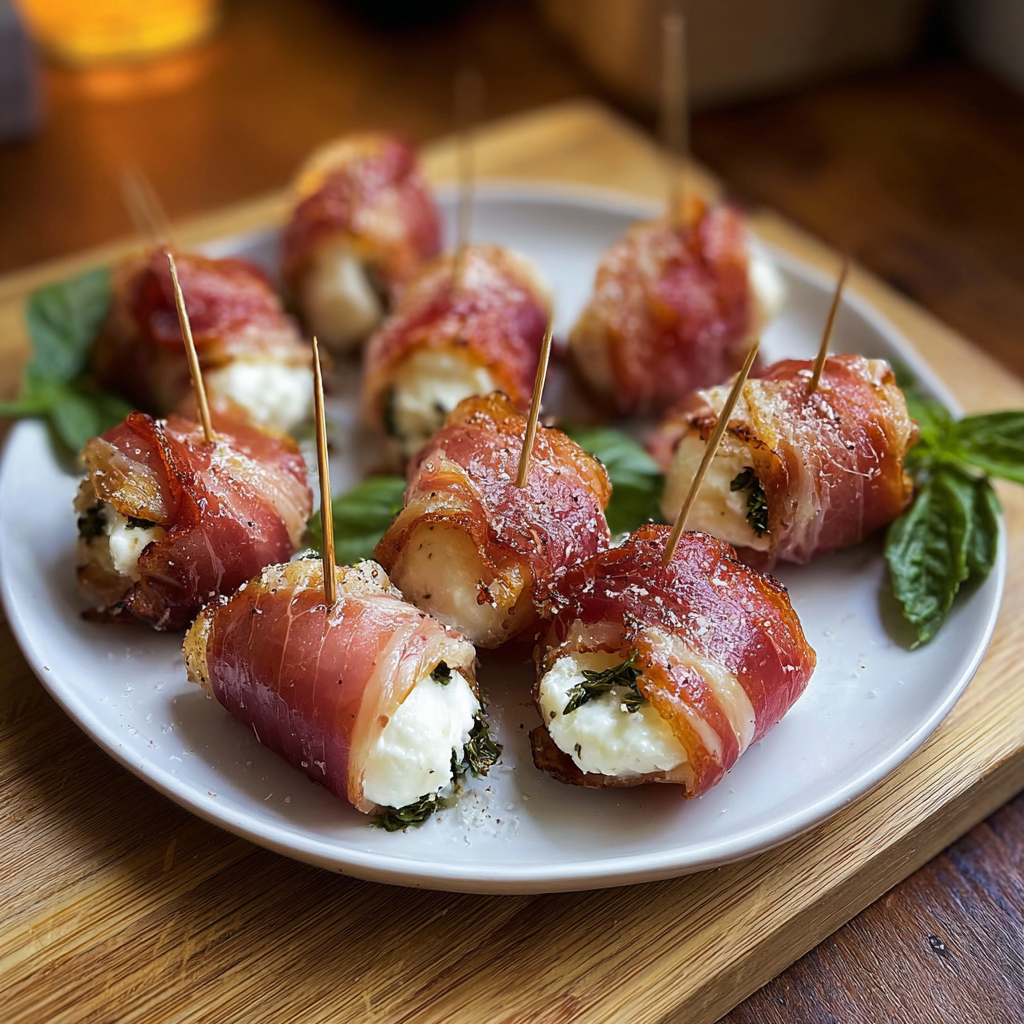 Prosciutto Wrapped Mozzarella Bites: Quick & Elegant