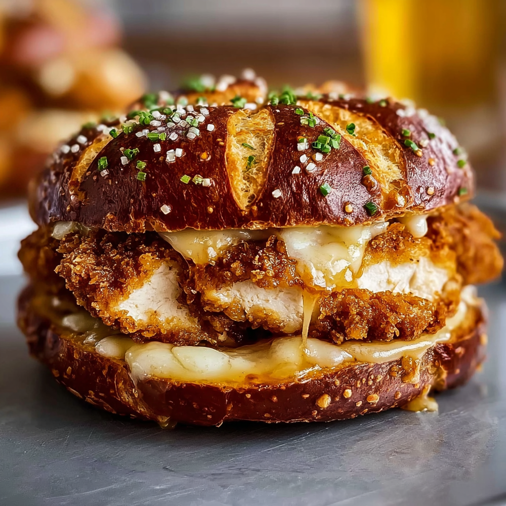 Honey Butter Pretzel Chicken Melt Recipe