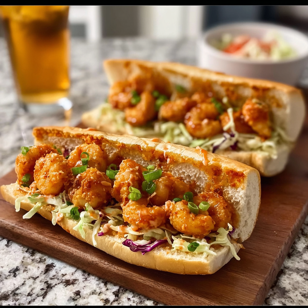 Quick Bang Bang Shrimp Po Boy Sandwich