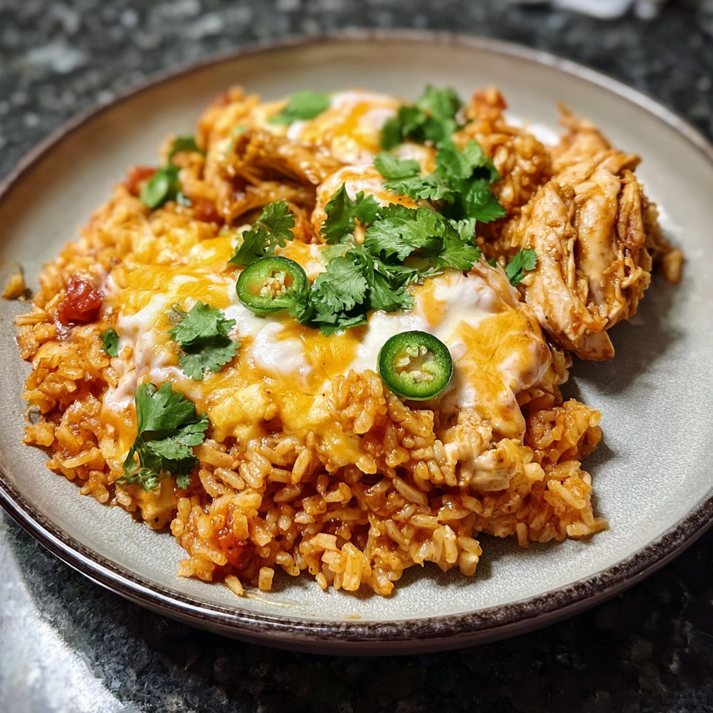 Mexican Chicken and Rice with Queso: A Flavorful One-Pot Meal
