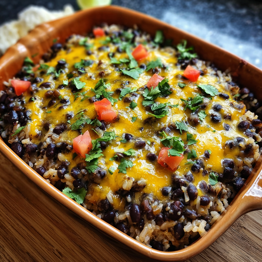 Cheesy Black Beans & Rice: A Flavorful One-Pot Meal