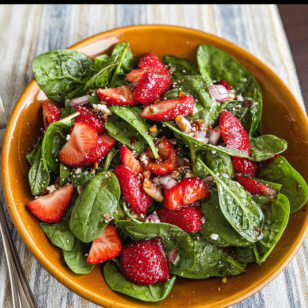 Strawberry Spinach Salad for Fresh Summer Meals