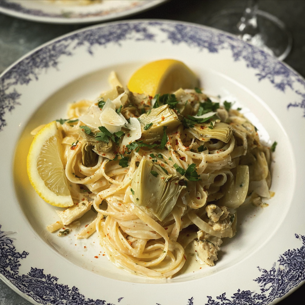 Vegan Lemon Artichoke Pasta: A Bright, Creamy Delight