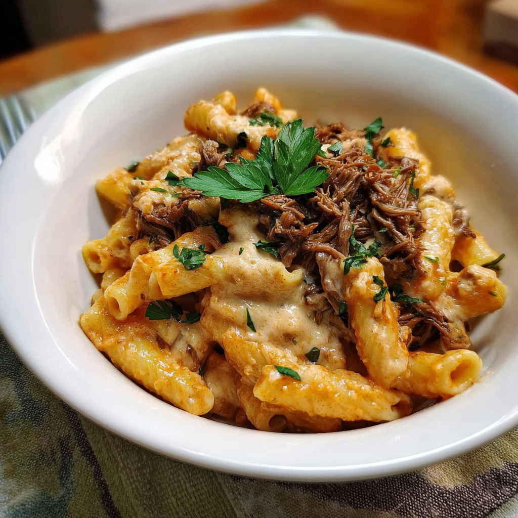 Creamy Leftover Pulled Beef Pasta Recipe
