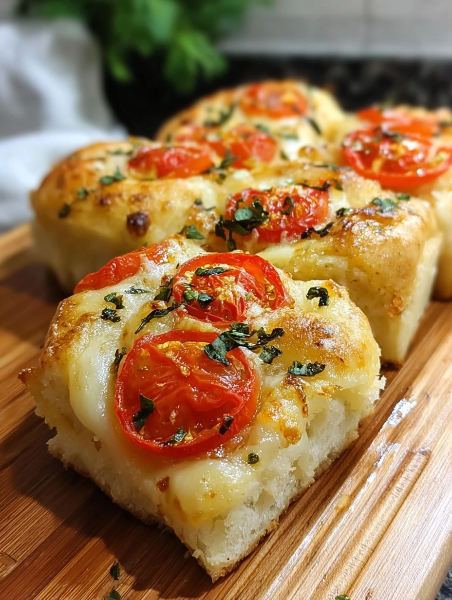 Cheesy Tomato Focaccia Rolls Recipe