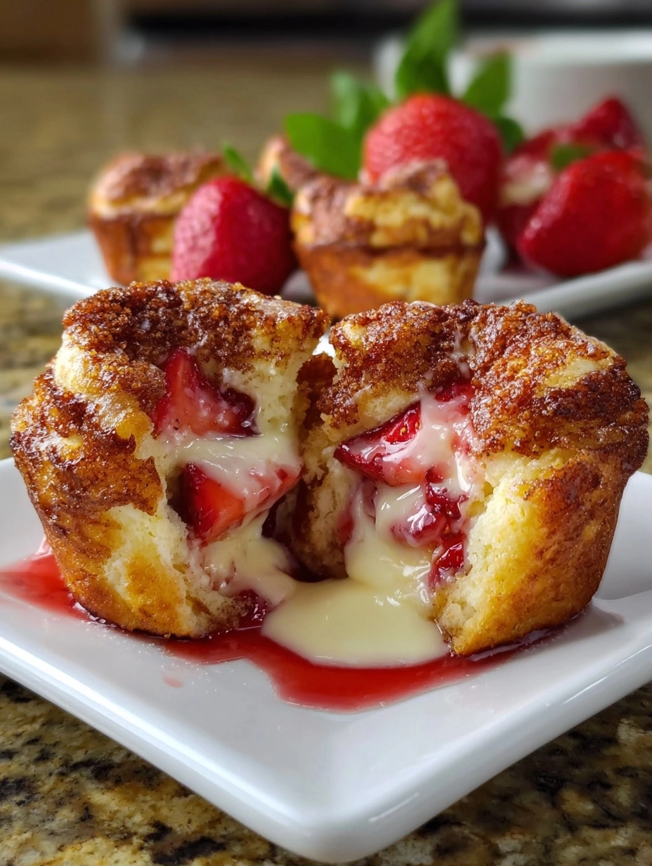 Strawberry French Toast Muffins for Family Breakfast