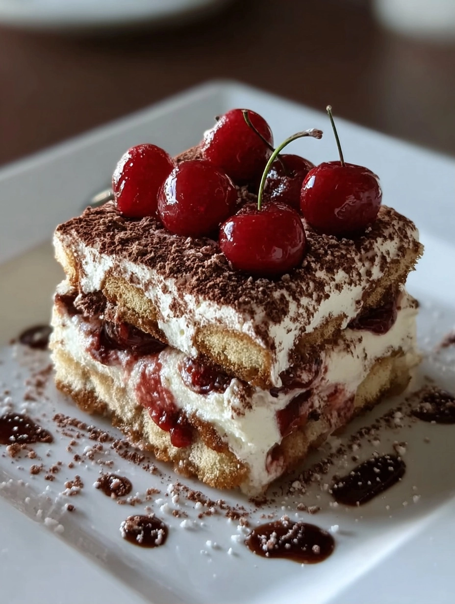 Cherry Amaretto Tiramisu Recipe
