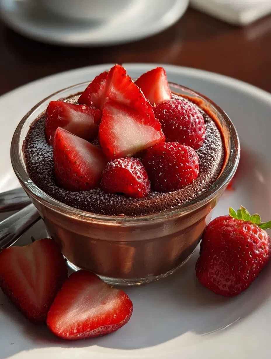 No Bake Chocolate Strawberry Pudding Dessert