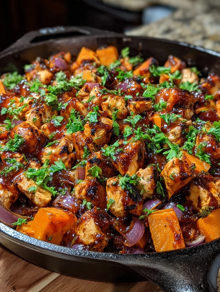 BBQ Chicken Sweet Potato Skillet for Family Meals