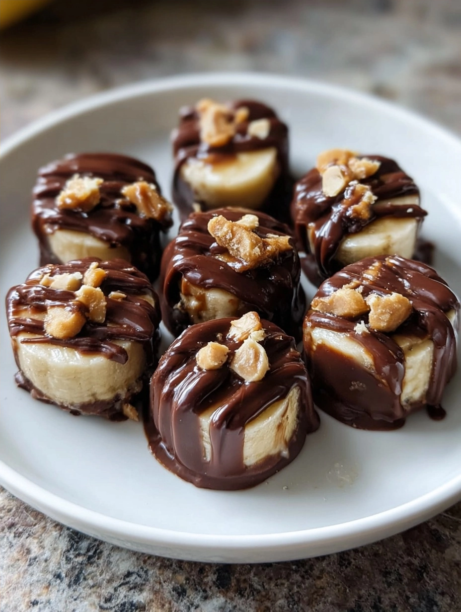 Chocolate Peanut Butter Banana Bites