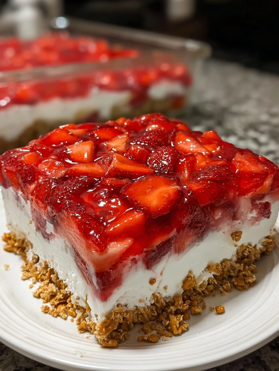 Classic Strawberry Pretzel Salad Recipe