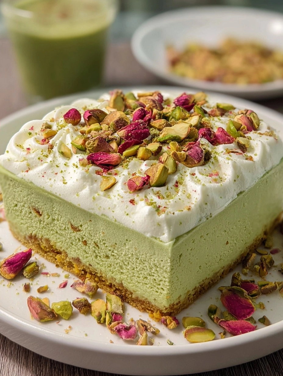 Pistachio Rose Milk Cake Delight