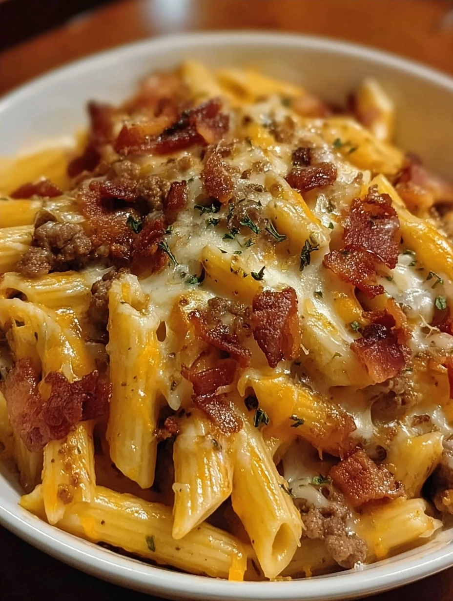 Loaded Bacon Cheeseburger Pasta: Hearty One-Pot Comfort