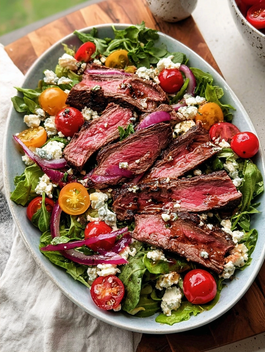 Steak Salad with Garlic Balsamic Dressing