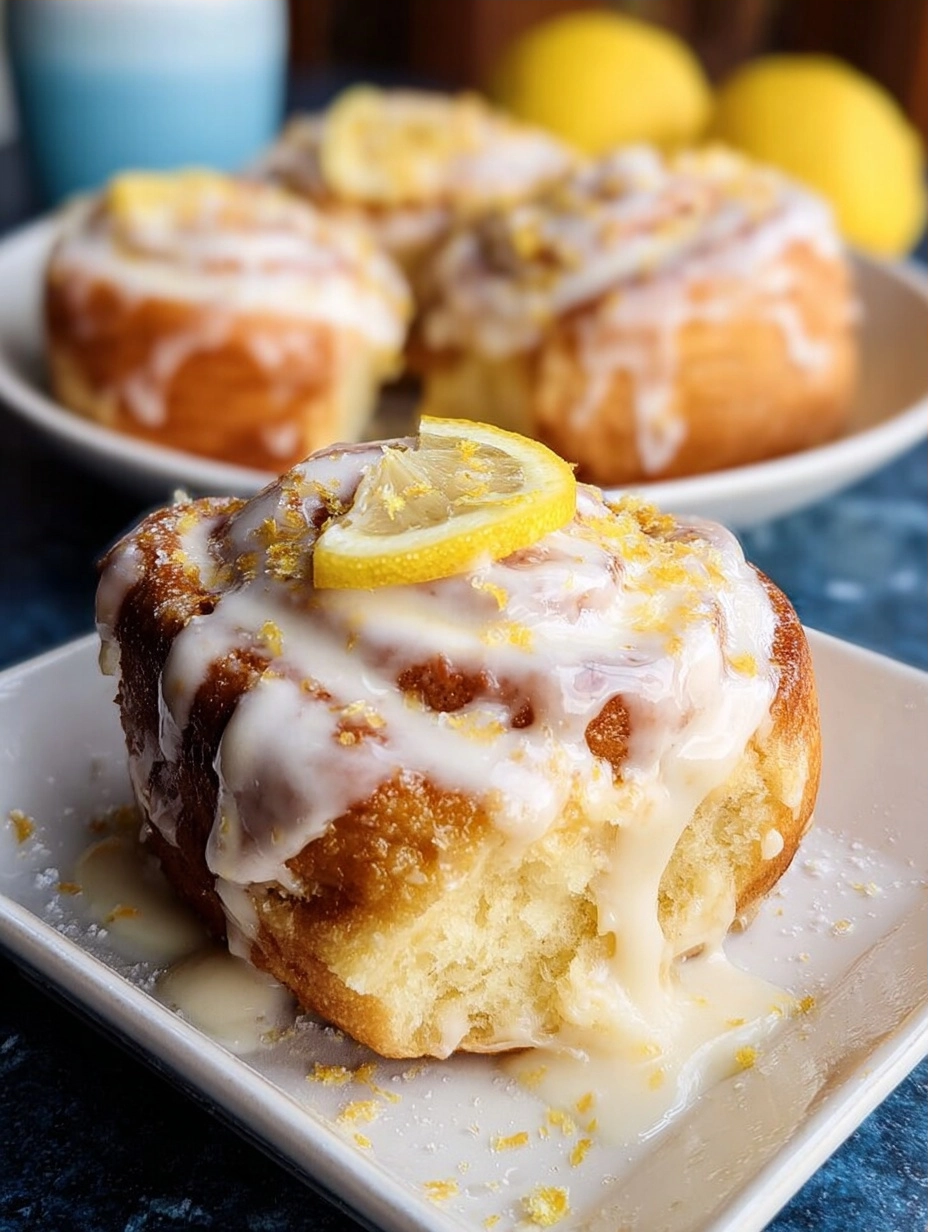 Lemon Sweet Rolls with Cream Cheese Glaze