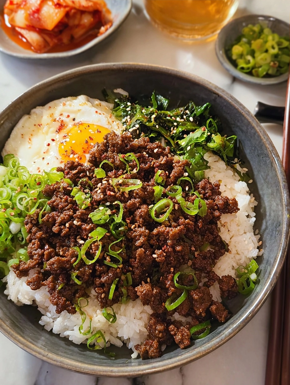 Korean Ground Beef Bowl: Quick Flavorful Dish