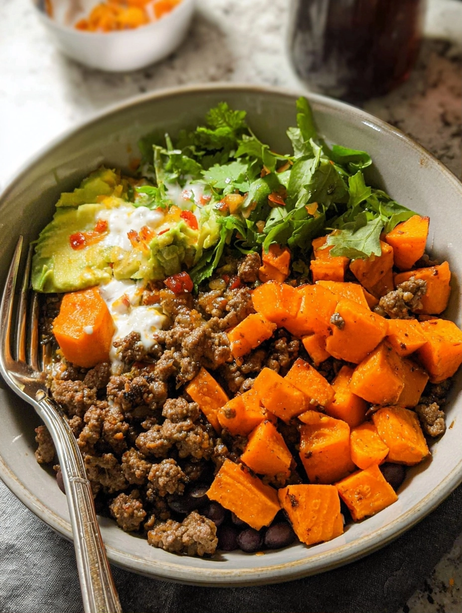 Sweet Potato Ground Beef Bowl: Fast Weeknight Comfort