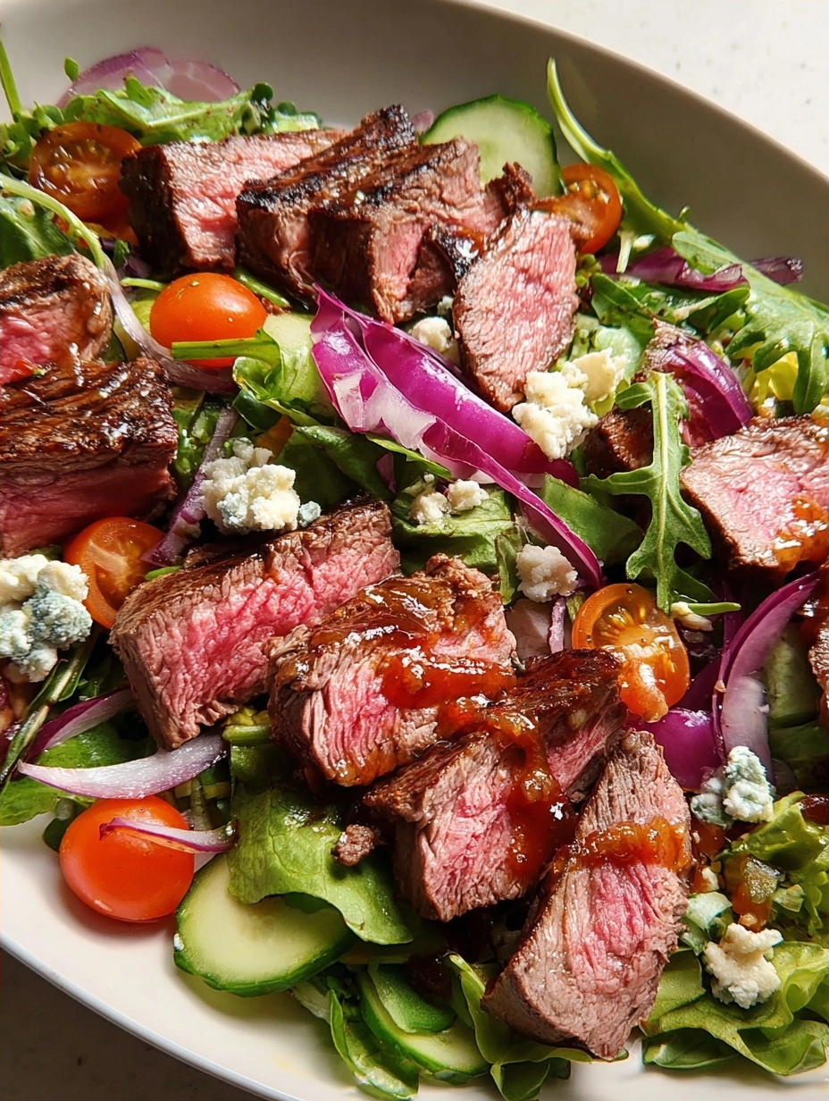 Steak Salad with Garlic Balsamic Dressing
