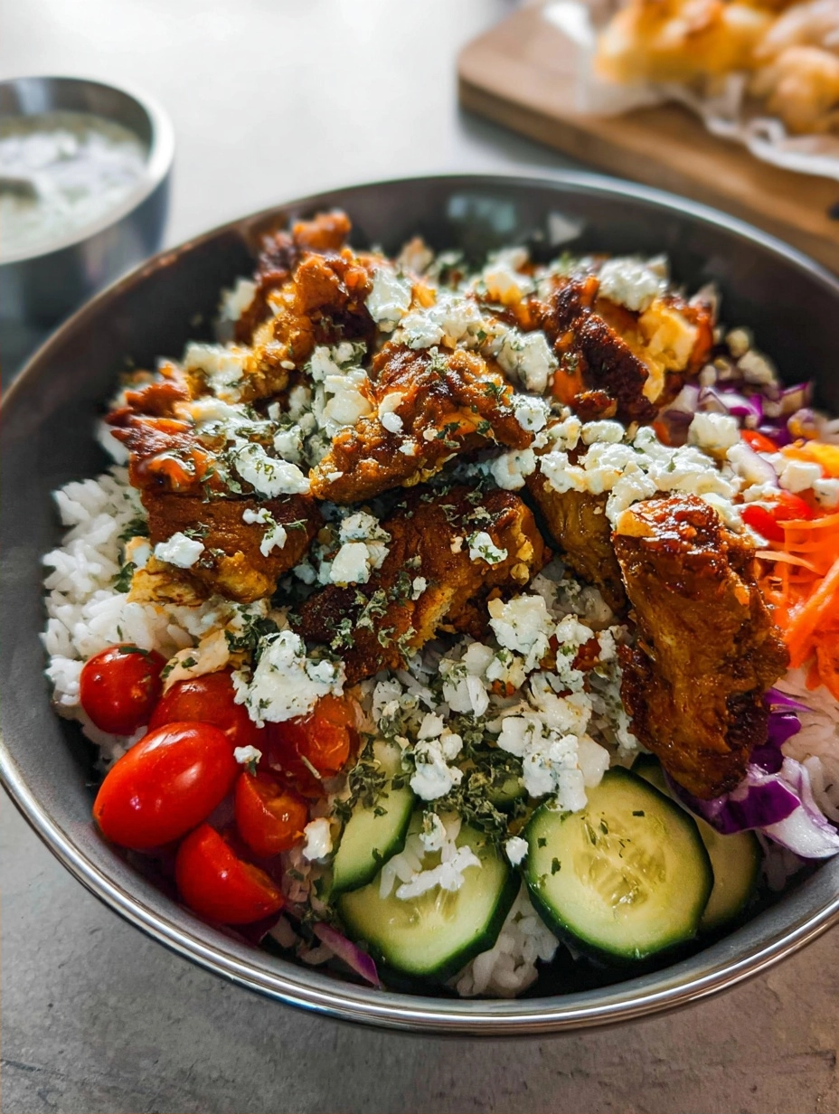 Chicken Bowl with Shawarma Spices and Tzatziki