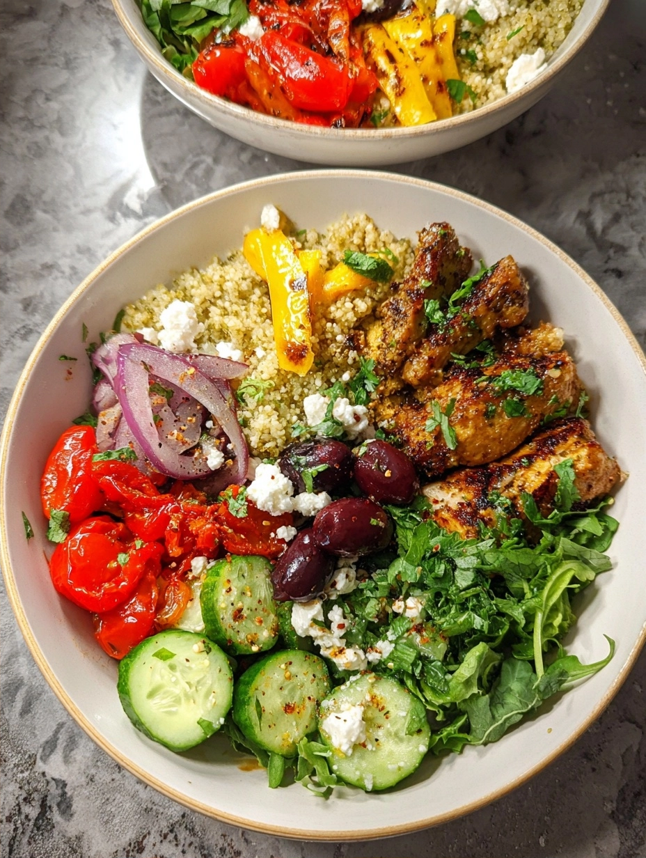 Mediterranean Bowl with Quinoa and Chicken