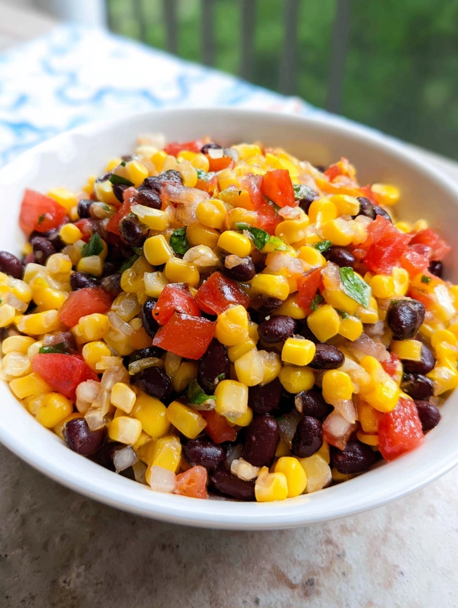 Quick Corn and Black Bean Salad for Family Meals