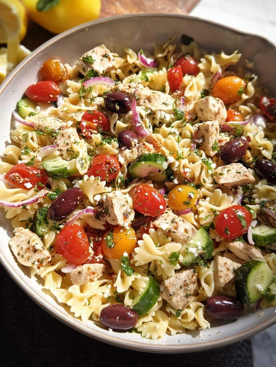 Greek Chicken Pasta Salad for Weekday Feasts