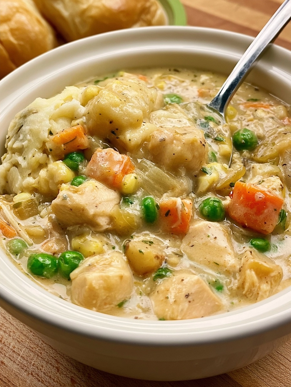 Comfort Food Crockpot Chicken Pot Pie Filling