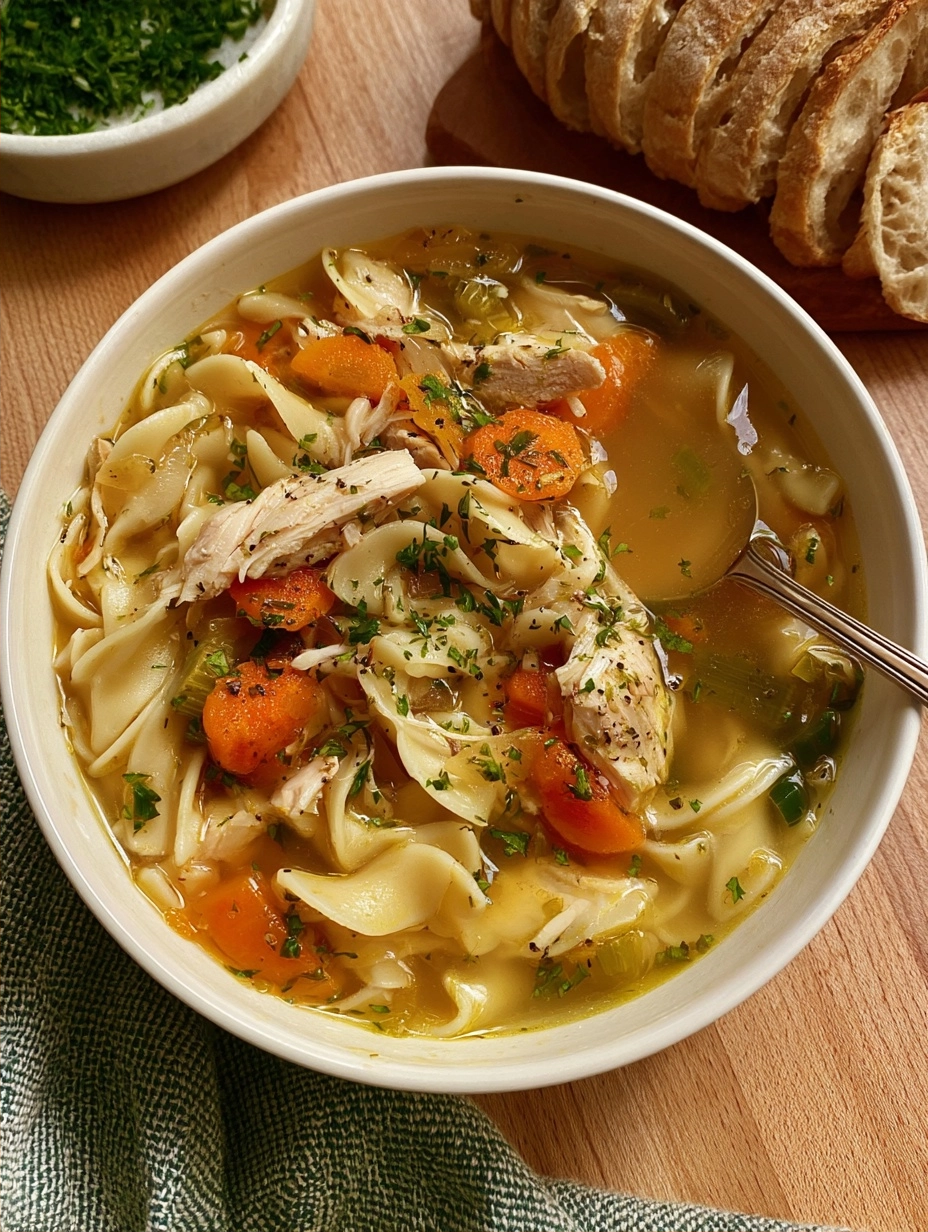 Comfort Food Slow Cooker Chicken Noodle Soup