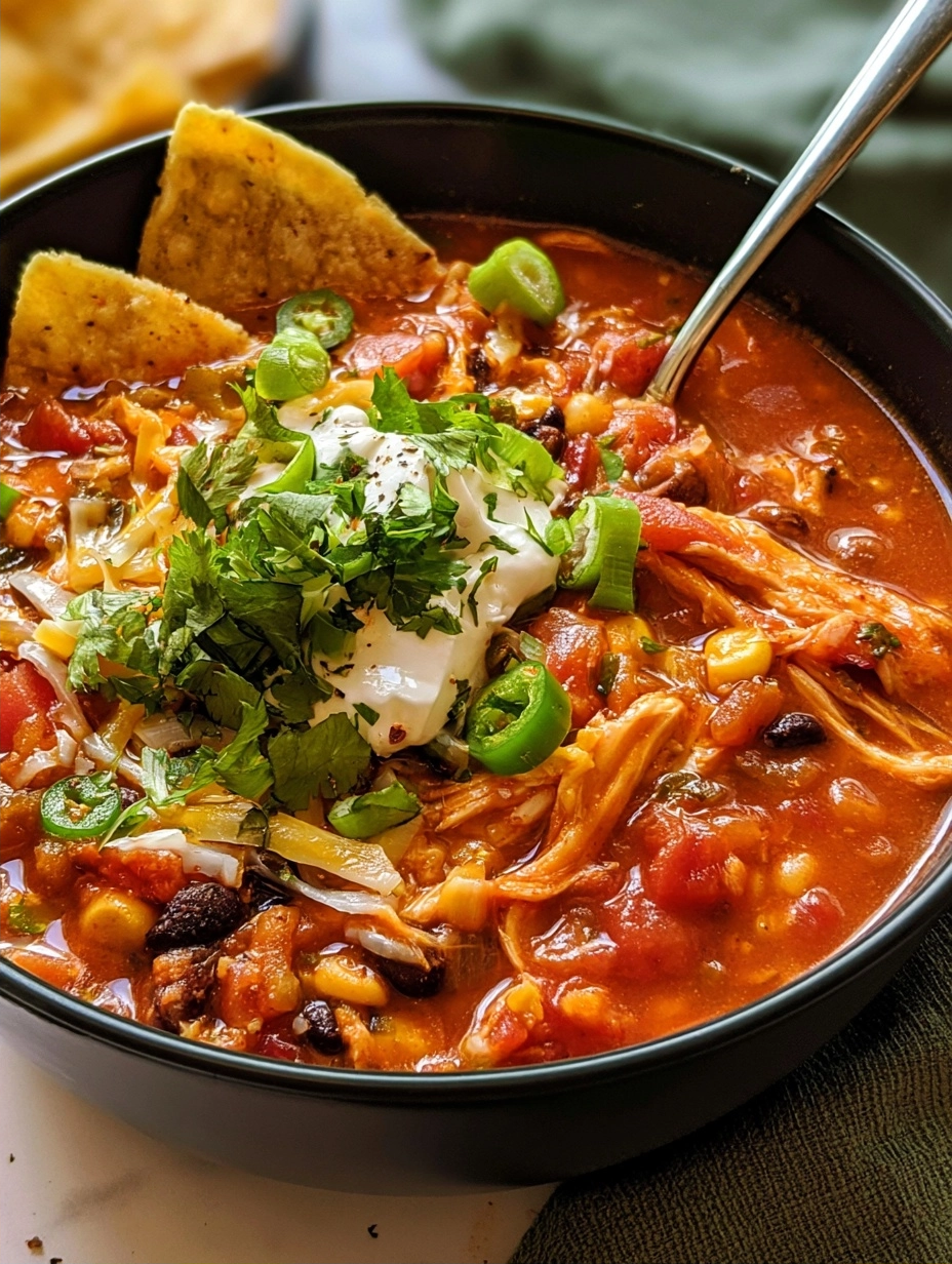 Comfort Food Crockpot Chicken Tortilla Soup 2 Comfort Food Crockpot Chicken Tortilla Soup