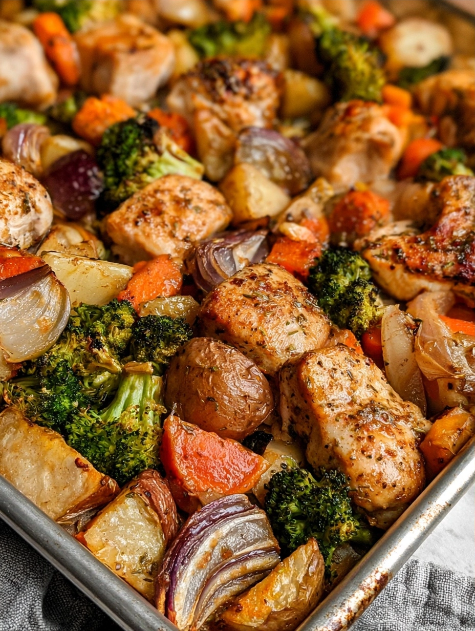 Easy Chicken and Veggie Sheet Pan Bake