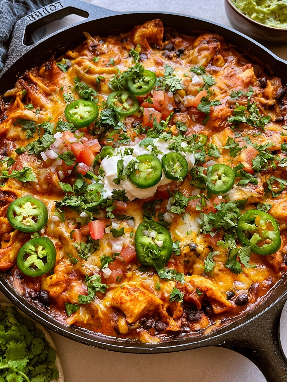 Easy & Quick Chicken Enchilada Skillet Dinner