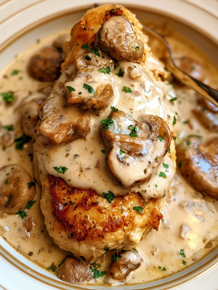 Creamy Chicken Breast with Mushroom Sauce