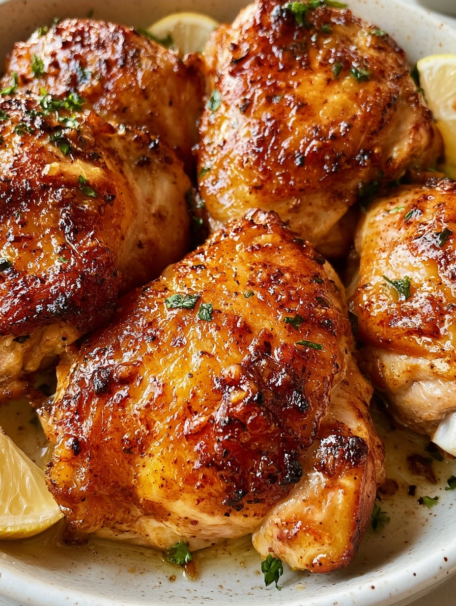 Baked Chicken Thighs With Crispy Skin