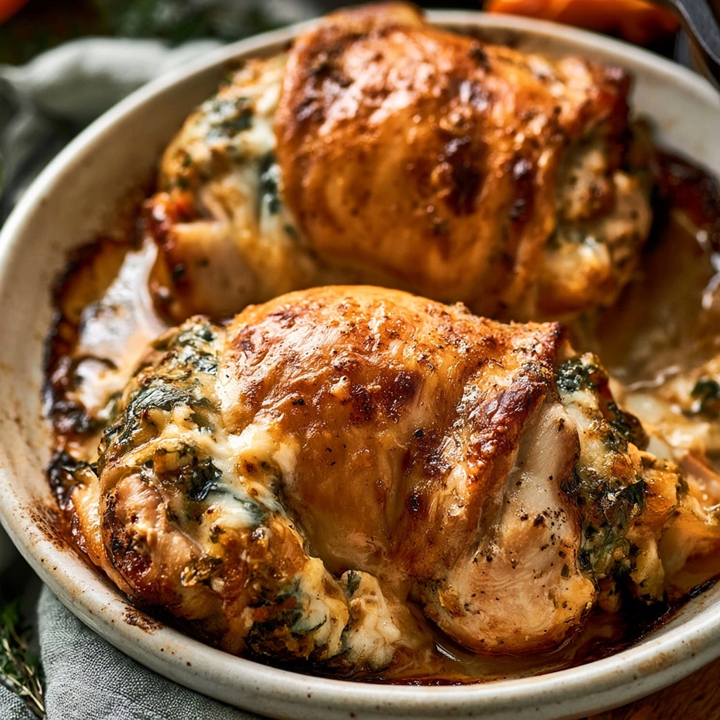 Stuffed Chicken Thighs With Spinach And Cream Cheese