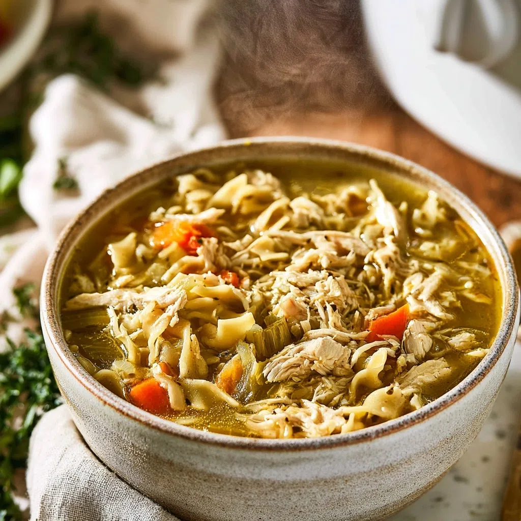 Easy Crockpot Chicken Noodle Soup Recipe