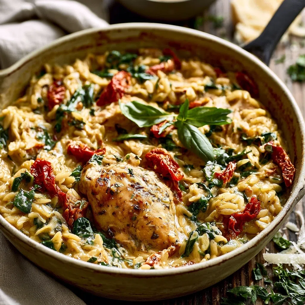 Tuscan Chicken Orzo: A Creamy One-Pot Dinner